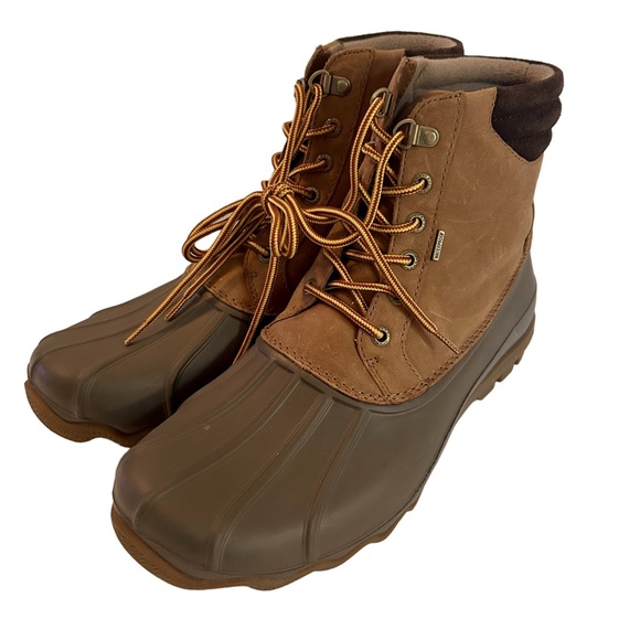Sperry Top-Sider Men's Tan Leather Duck Boots Size 10M - Picture 1 of 10